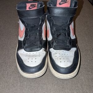 Nike Kids Black and White High-Top Sneakers